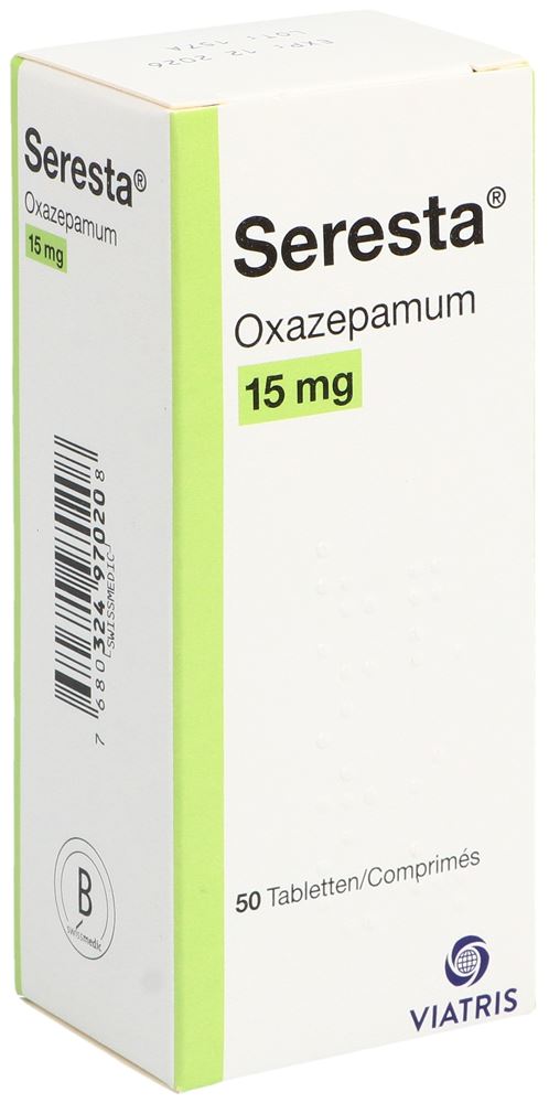 SERESTA Tabl 15 mg Blist 50 Stk, Hauptbild