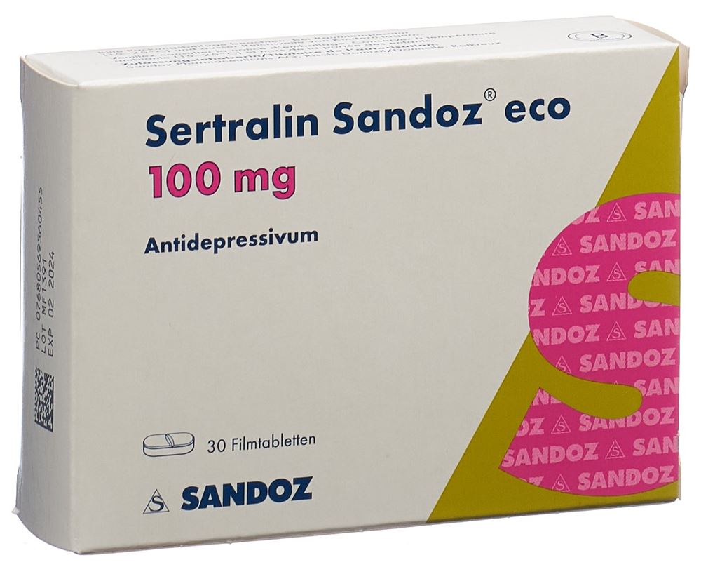 SERTRALINE Sandoz eco 100 mg, Hauptbild