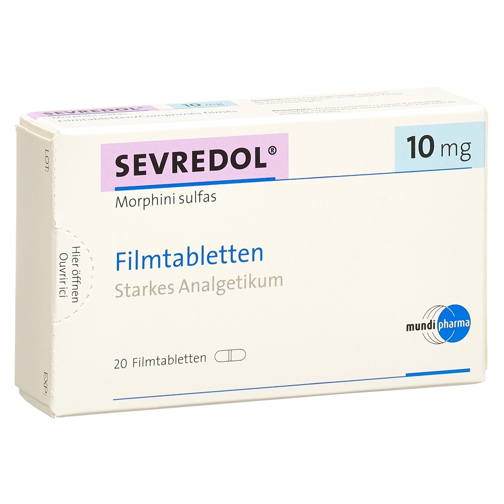 Sevredol cpr pell 10 mg blist 20 pce, image principale