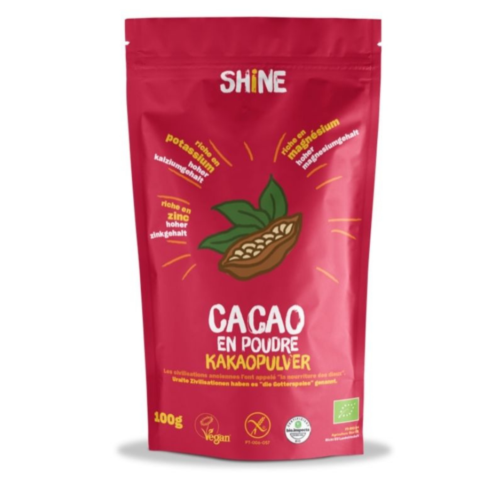 SHINE Cacao cru en poudre