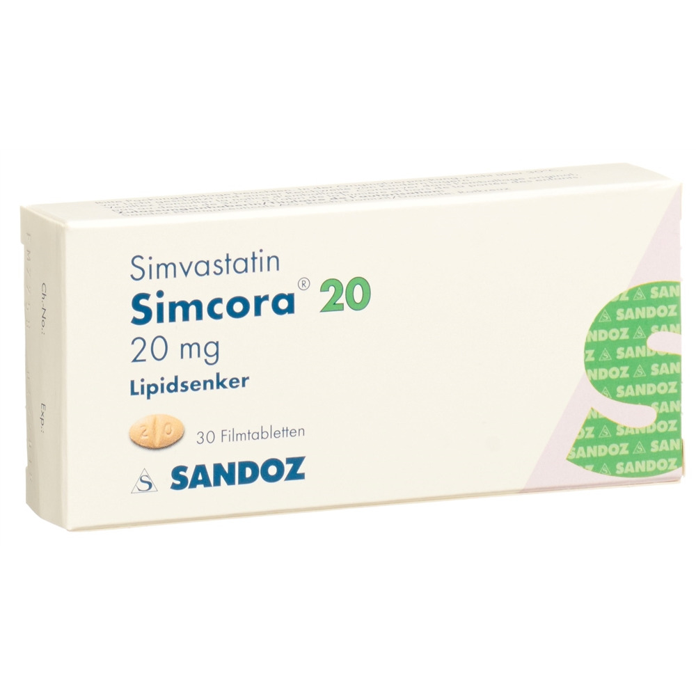 SIMCORA cpr pell 20 mg blist 30 pce, image principale