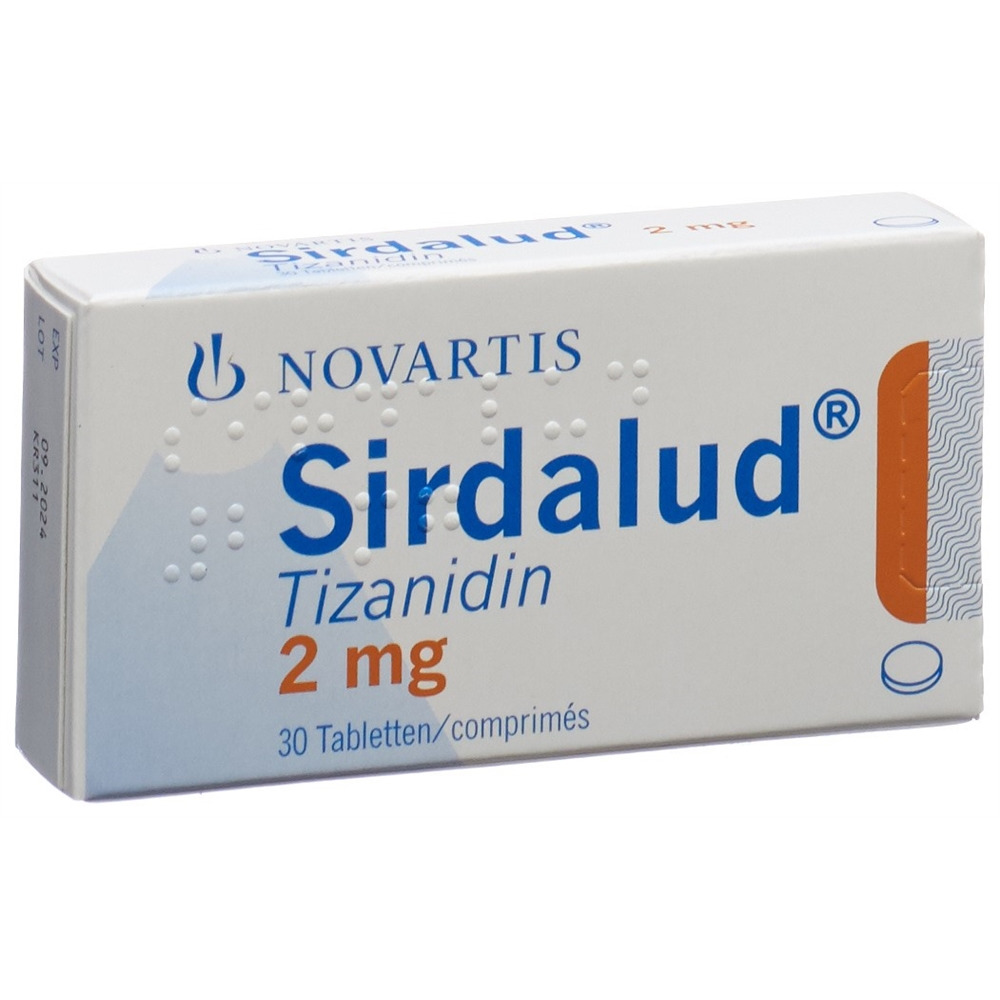 SIRDALUD Tabl 2 mg Blist 30 Stk, Hauptbild SIRDALUD Tabl 2 mg Blist 30 Stk, Hauptbild