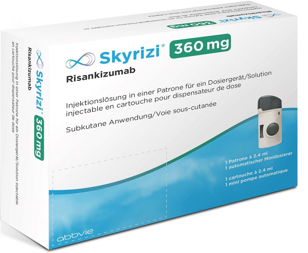 SKYRIZI Inj Lös 360 mg/2.4ml Patrone Patrone 2.4 ml, Hauptbild