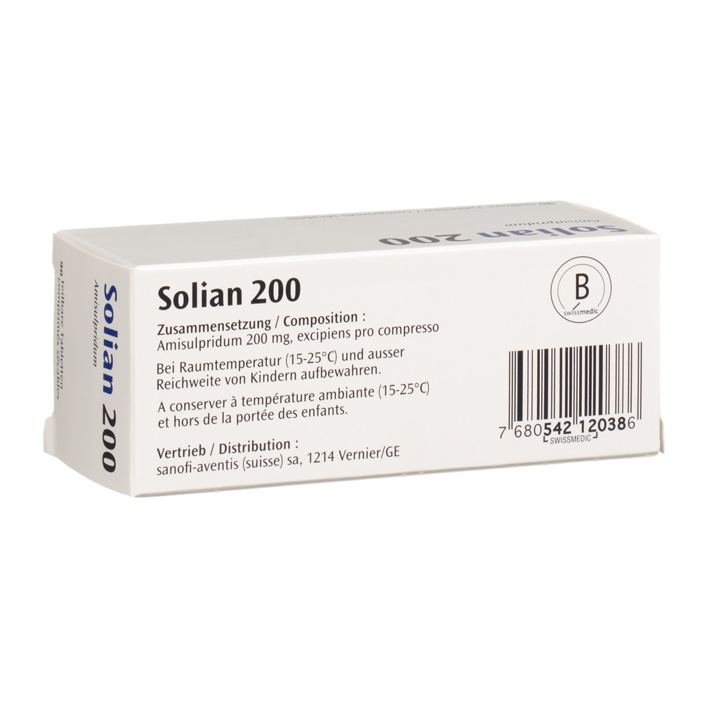 SOLIAN Tabl 200 mg teilbar Blist 90 Stk, Bild 2 von 2