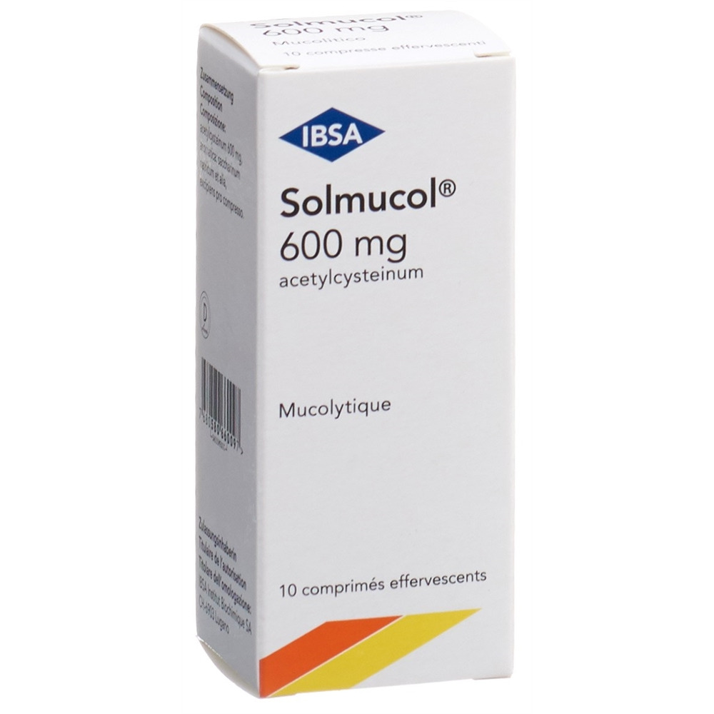 SOLMUCOL cpr eff 600 mg bte 10 pce, image 2 sur 5