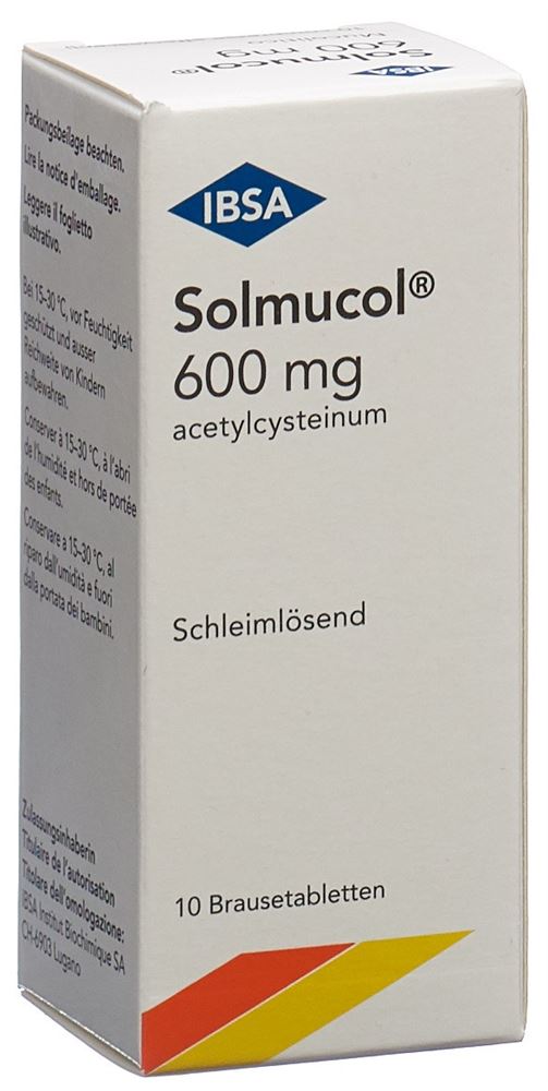 SOLMUCOL cpr eff 600 mg bte 10 pce, image principale