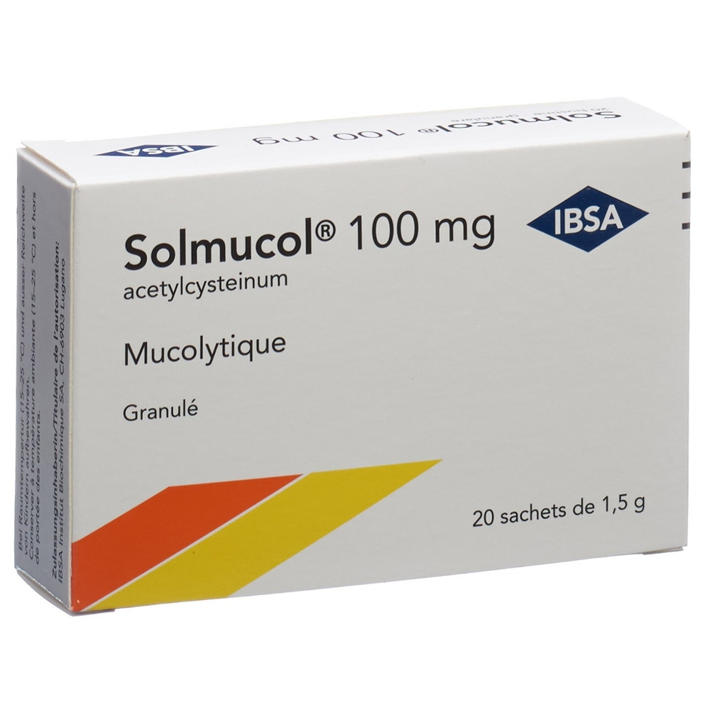 SOLMUCOL gran 100 mg sans sucre sach 1.5 g, image 2 sur 5