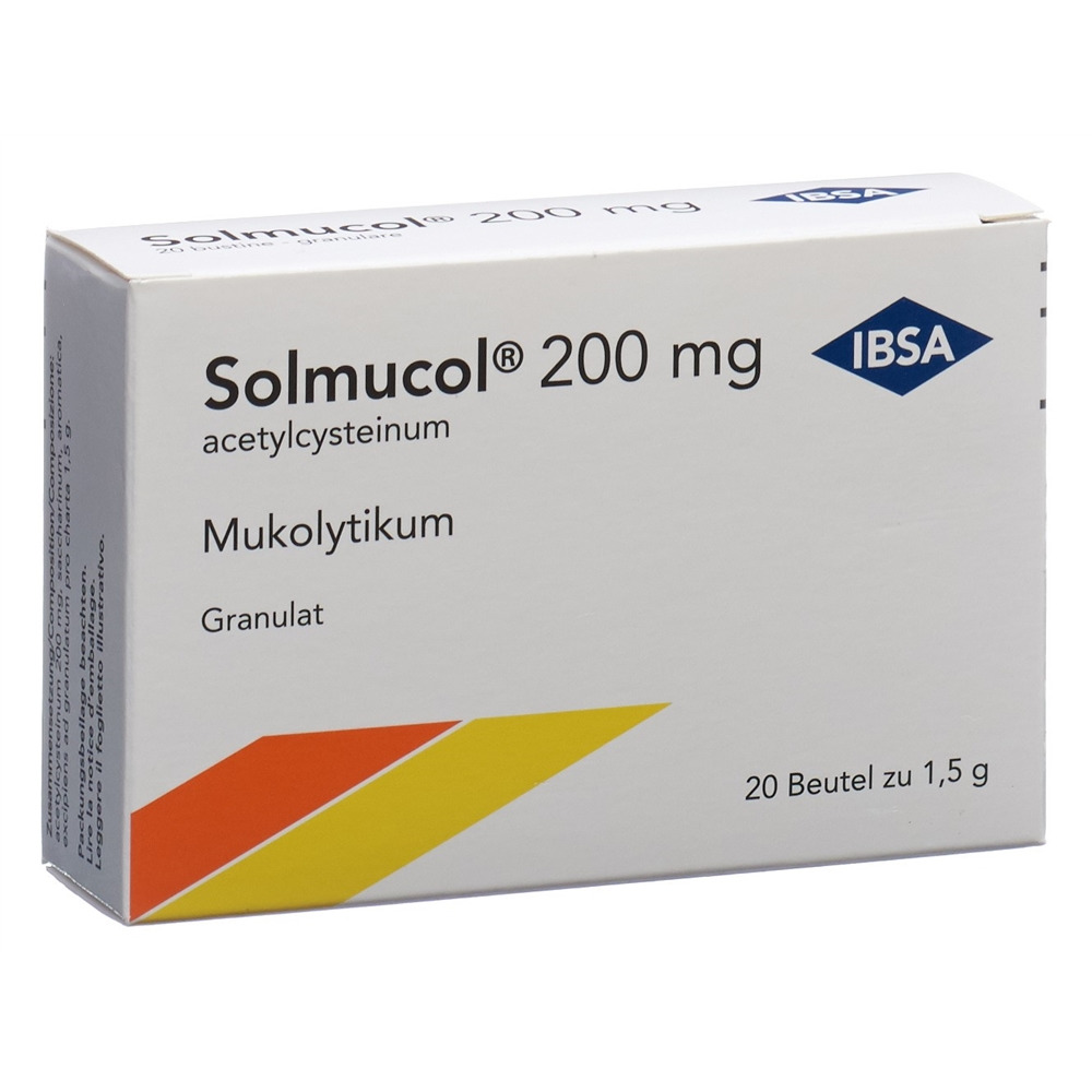 SOLMUCOL Gran 200 mg ohne Zucker Btl 1.5 g, Hauptbild