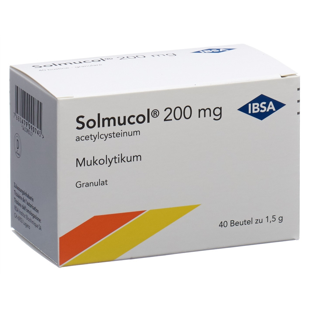 SOLMUCOL Gran 200 mg ohne Zucker Btl 1.5 g, Hauptbild