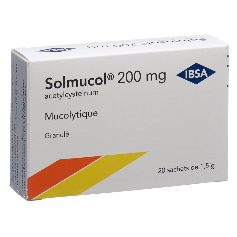 SOLMUCOL gran 200 mg sans sucre sach 1.5 g, image 2 sur 5