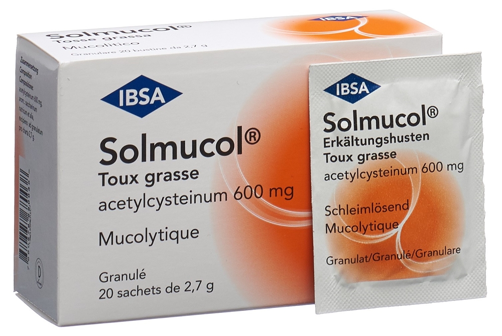 SOLMUCOL toux grasse 600 mg, image 3 sur 5