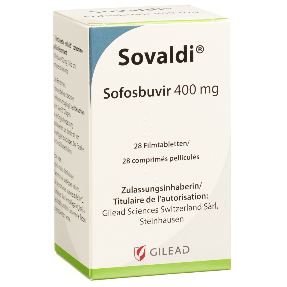 Sovaldi cpr pell 400 mg bte 28 pce, image principale