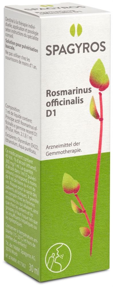 Spagyros Rosmarinus officinalis 1 D, Hauptbild