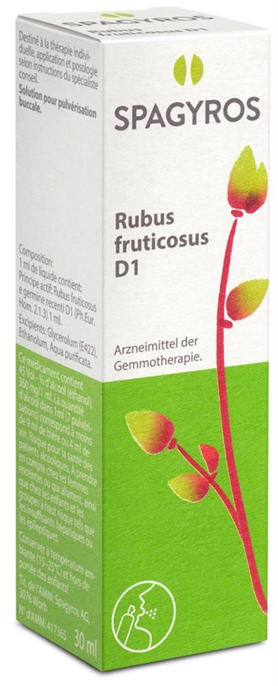 Spagyros rubus fruticosus 1 D, image principale