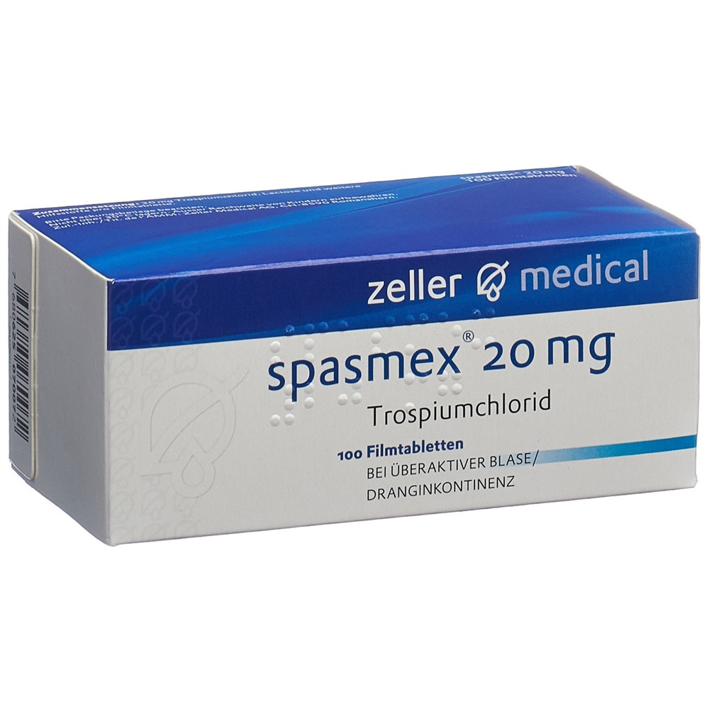 Spasmex Filmtabl 20 mg Blist 100 Stk, Hauptbild
