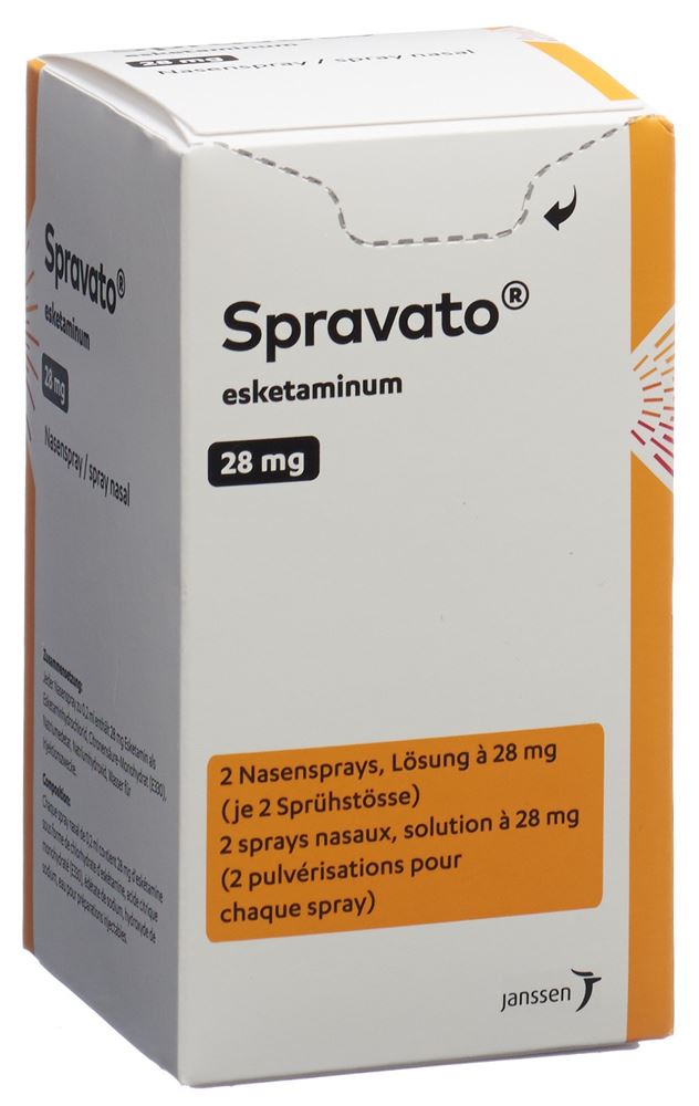 Spravato spray nasal 28 mg fl 2 pce, image principale Spravato spray nasal 28 mg fl 2 pce, image principale