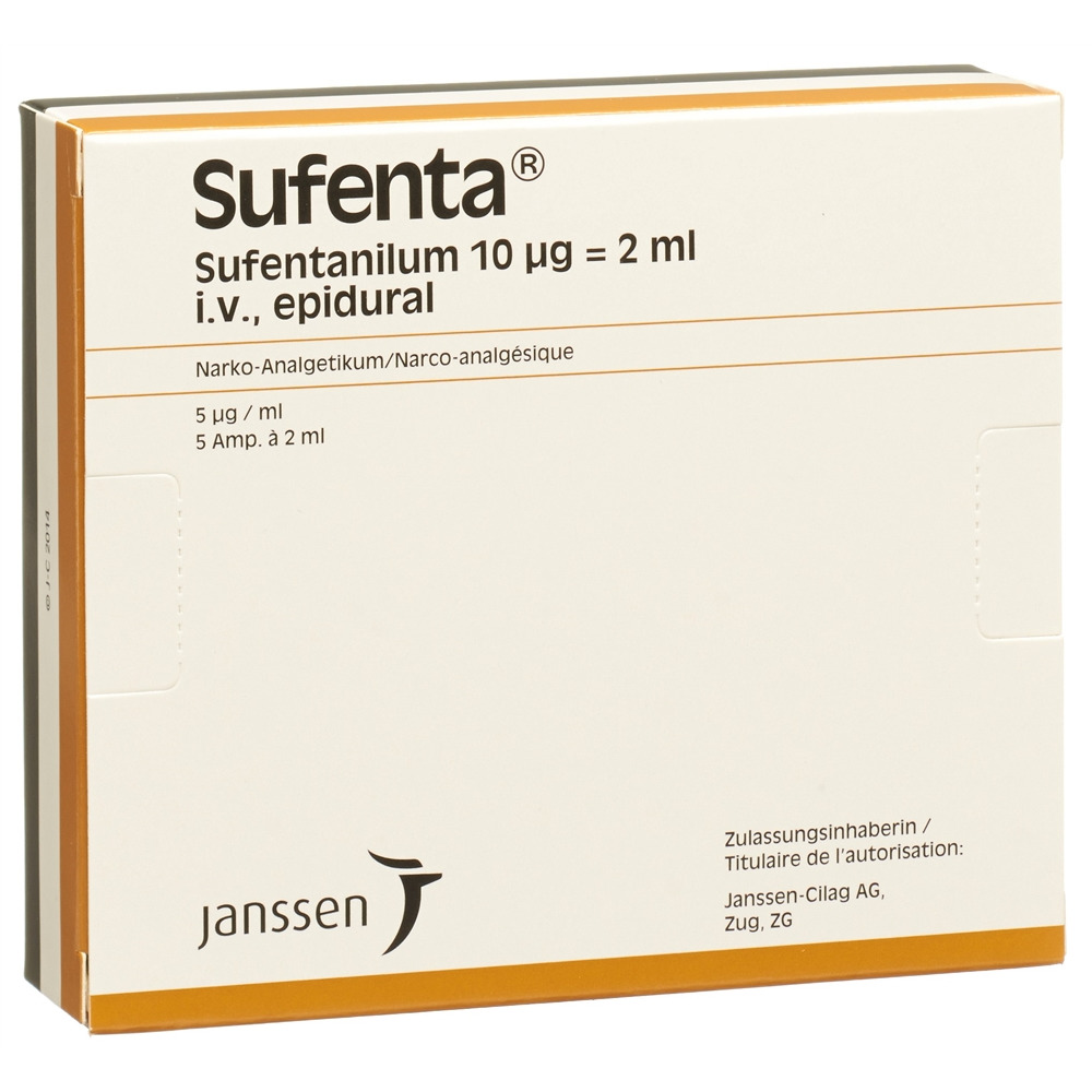 SUFENTA Inj Lös 10 mcg/2ml Amp 2 ml, Hauptbild