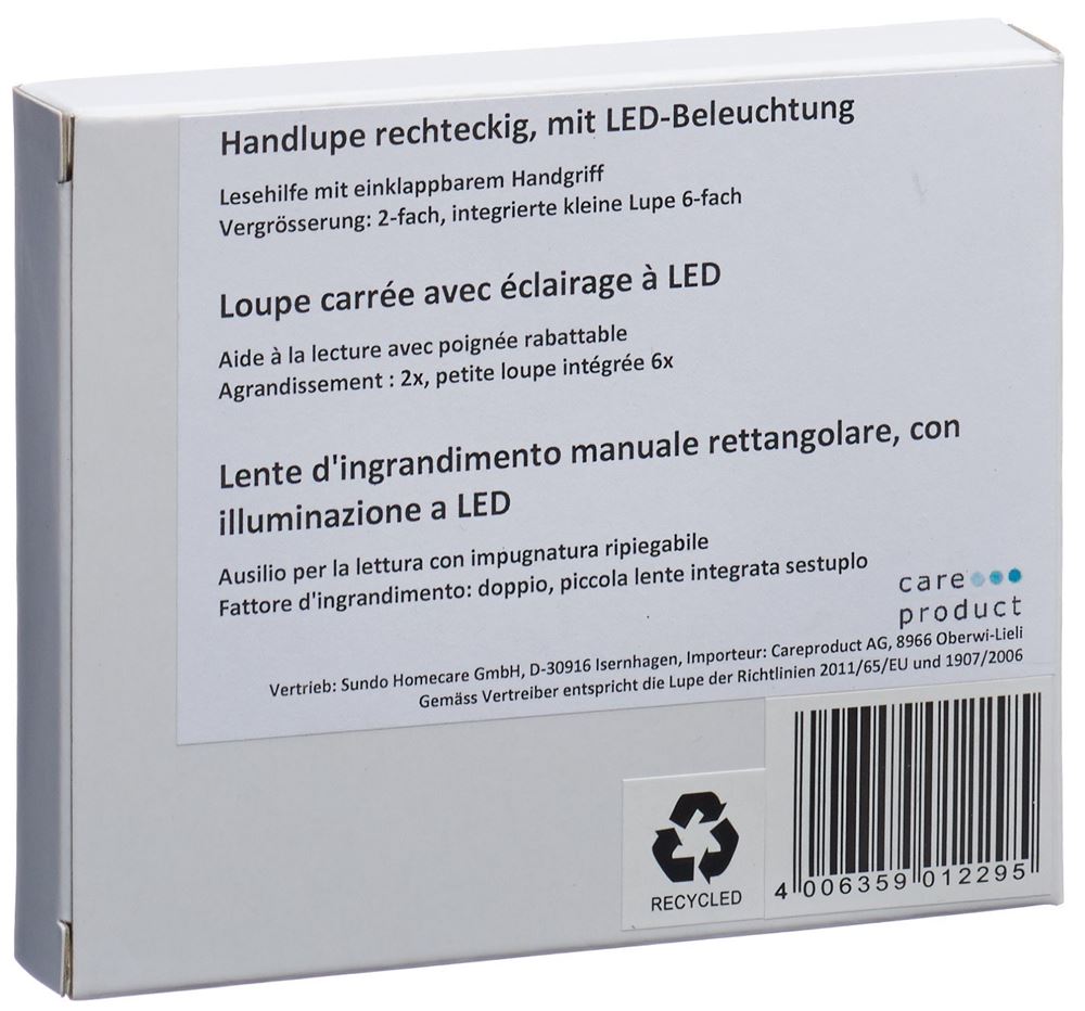 SUNDO Loupe à main avec éclairage LED