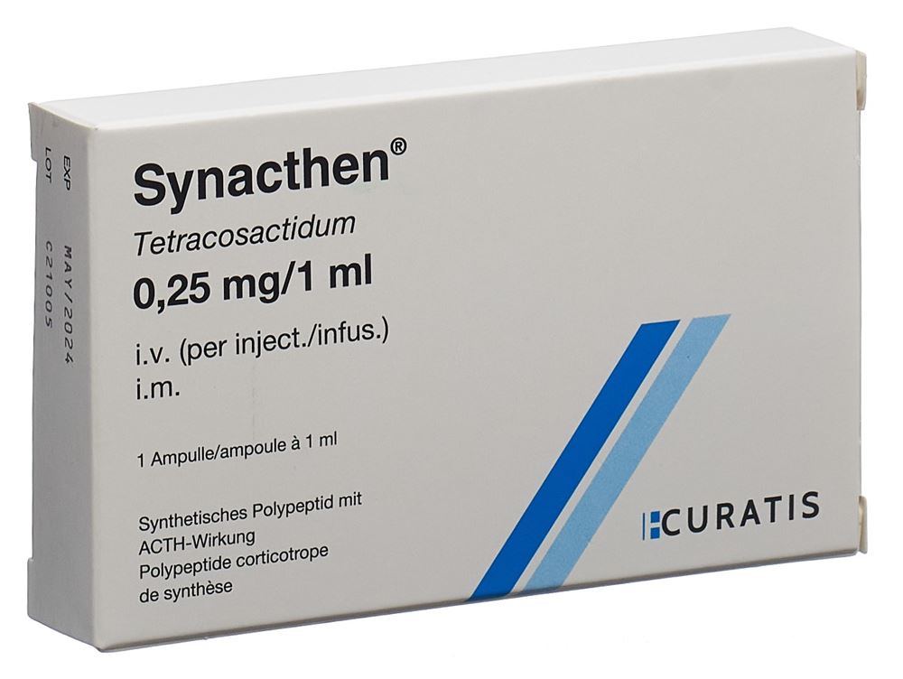 SYNACTHEN prép inj perf 0.25 mg/ml i.m./i.v. amp 1 ml, image principale