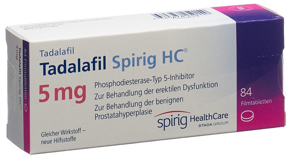 TADALAFIL Spirig HC 5 mg, image principale TADALAFIL Spirig HC 5 mg, image principale