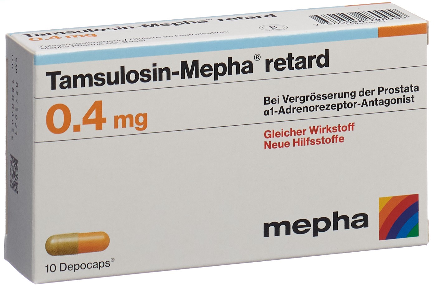 TAMSULOSINE retard 0.4 mg, image principale