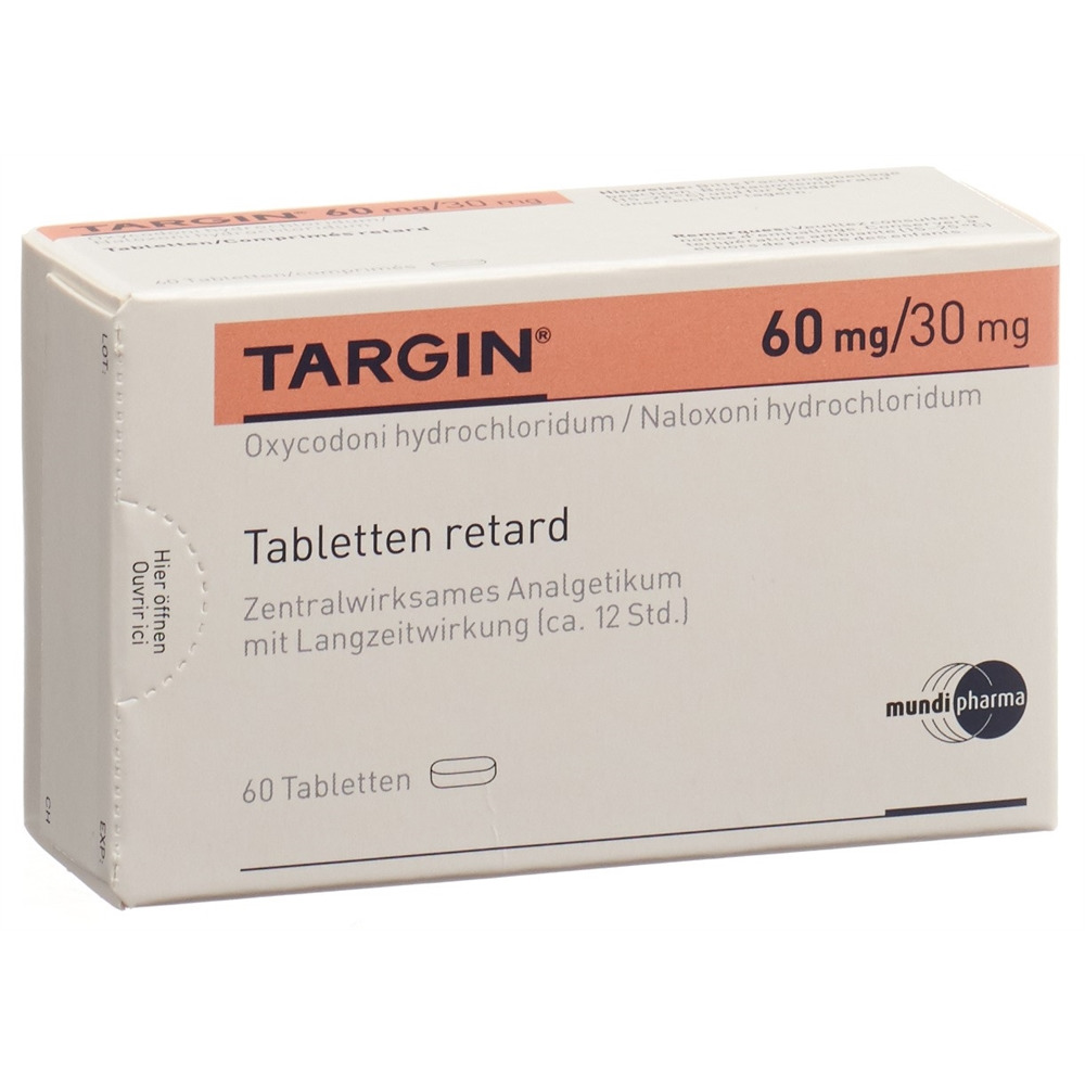 TARGIN cpr ret 60 mg/30 mg blist 60 pce, image principale