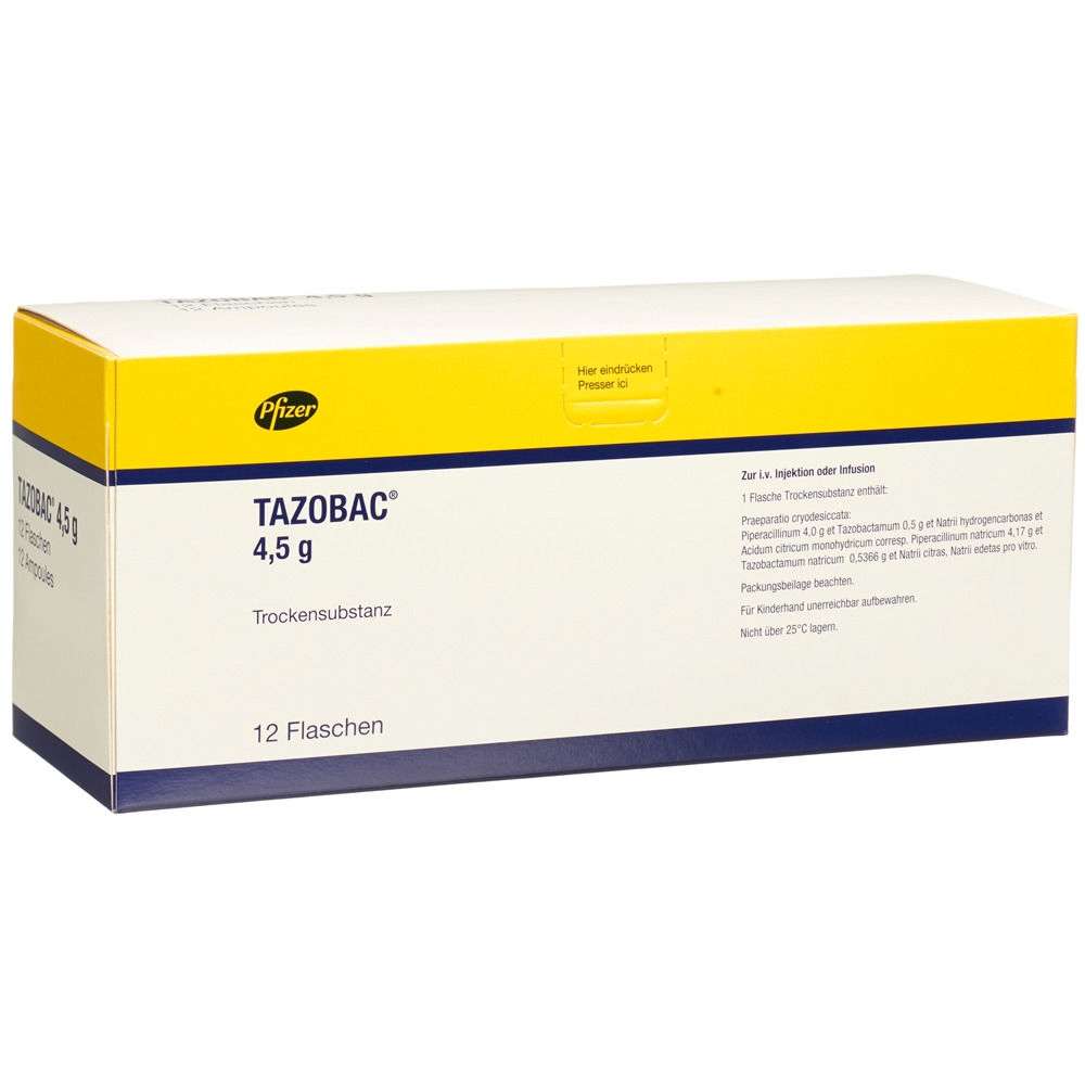 TAZOBAC subst sèche 4.5 g flac 12 pce, image principale