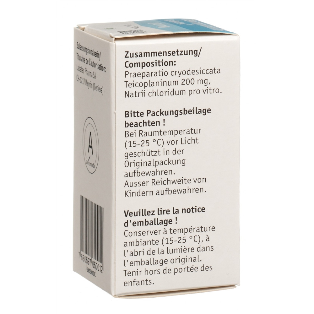 TEICOPLANINE Labatec 200 mg, image 2 sur 2