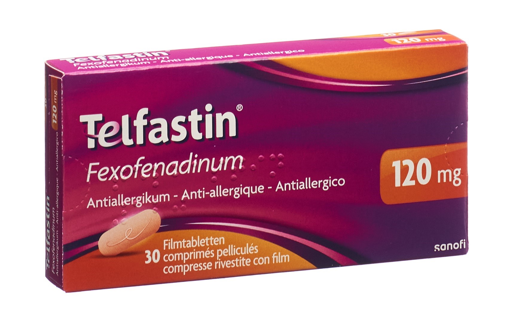 TELFASTIN cpr pell 120 mg blist 30 pce, image principale