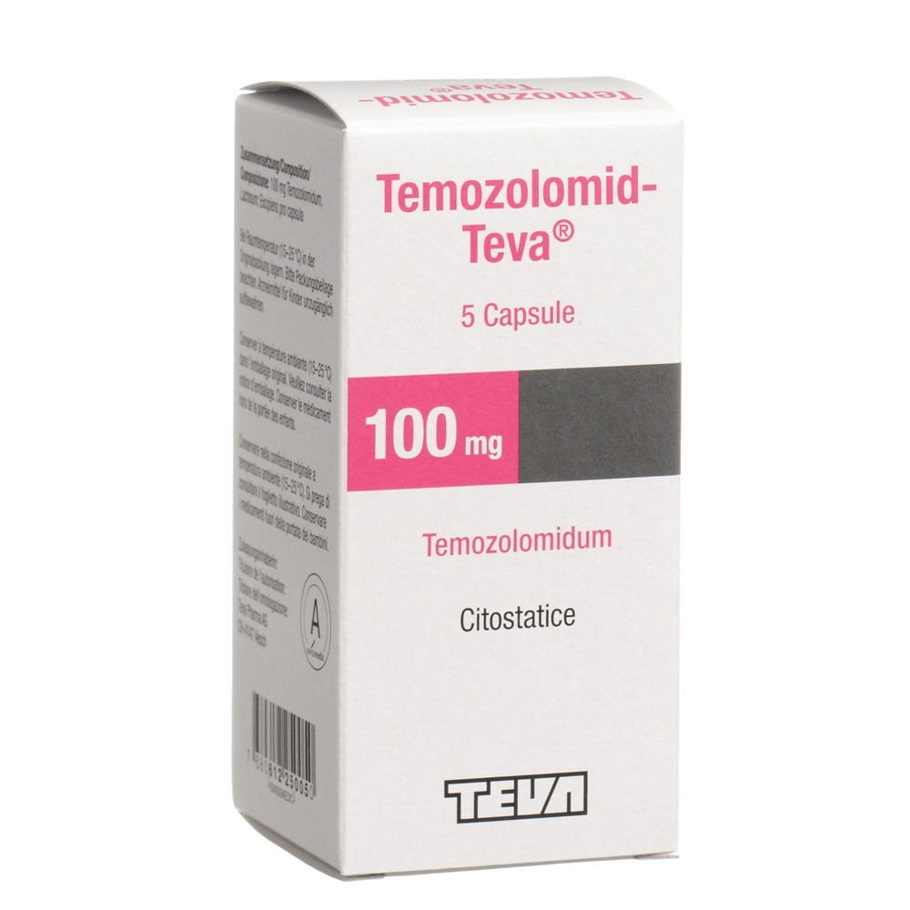 TEMOZOLOMIDE Teva 100 mg, image 2 sur 2