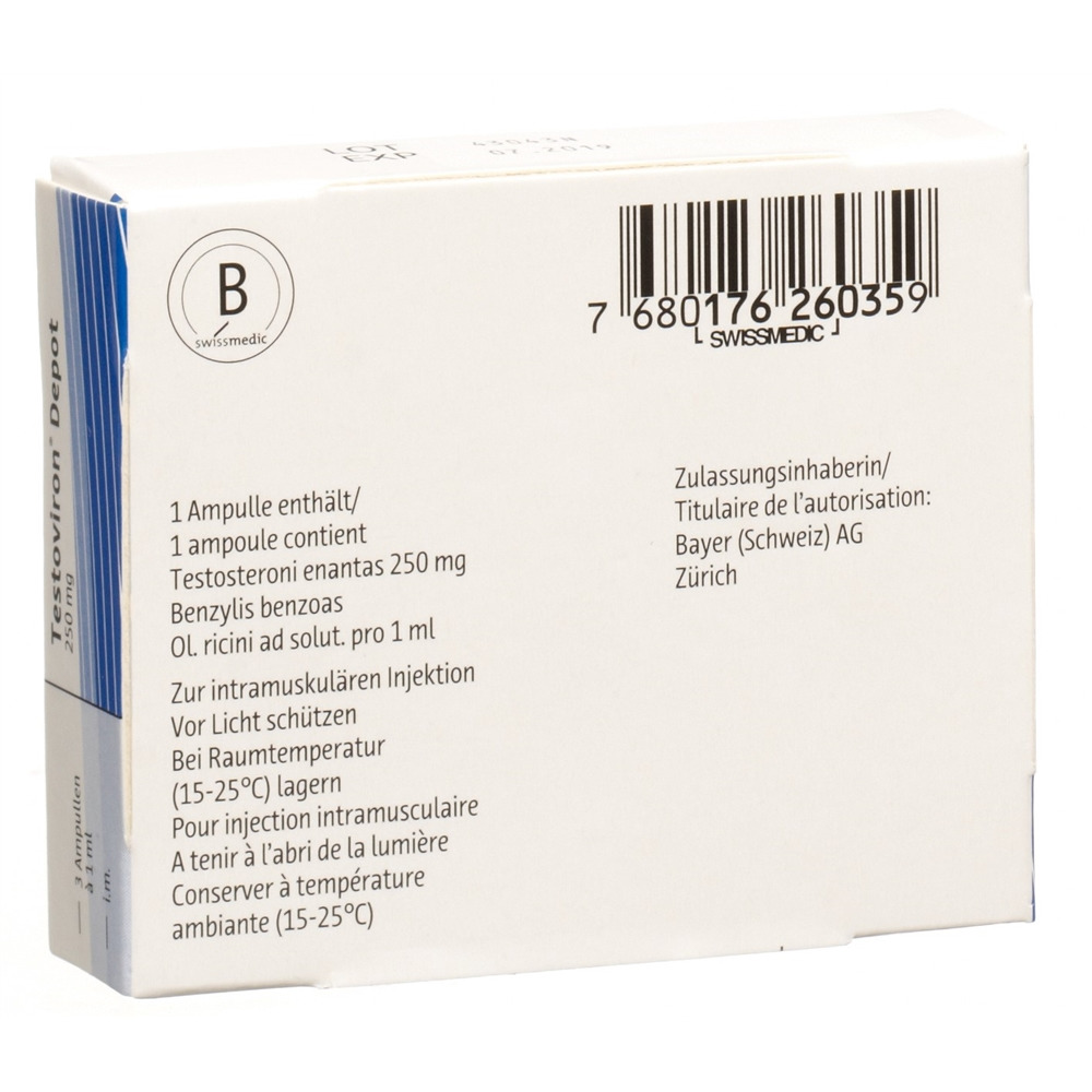 TESTOVIRON Dépôt 250 mg, image 2 sur 2