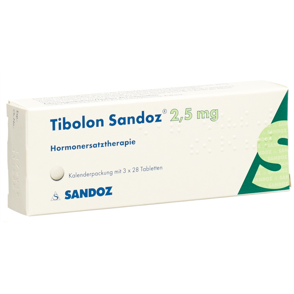 TIBOLONE Sandoz 2.5 mg, image principale