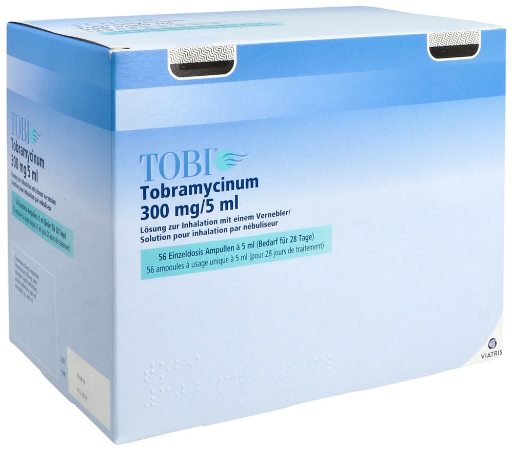 TOBI sol inhal 300 mg/5ml amp 5 ml, image principale