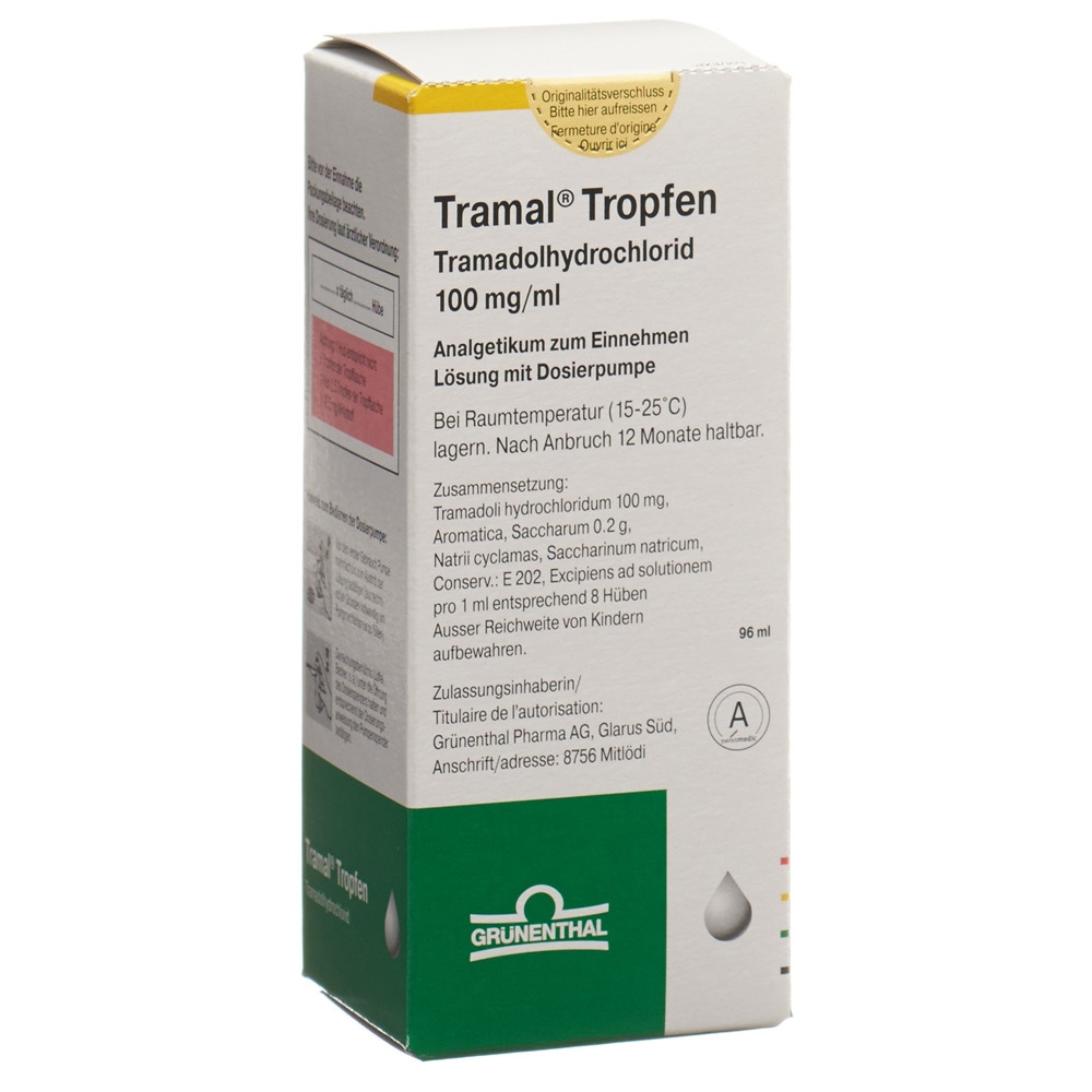 TRAMAL Tropfen 100 mg/ml mit Dosierpumpe Fl 96 ml, Hauptbild