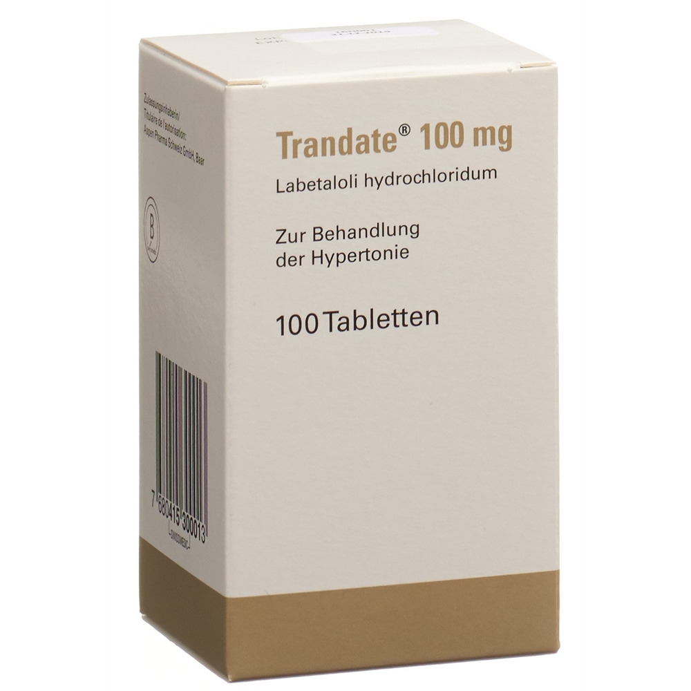 TRANDATE cpr pell 100 mg bte 100 pce, image principale
