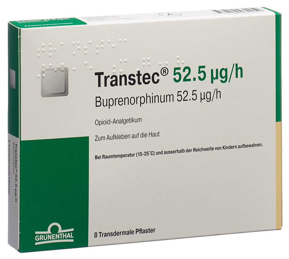 TRANSTEC Matrixpfl 52.5 mcg/h Btl 8 Stk, Hauptbild