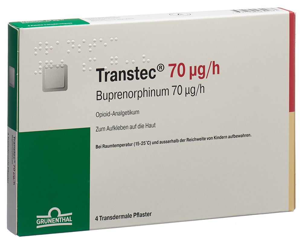 TRANSTEC Matrixpfl 70 mcg/h Btl 4 Stk, Hauptbild