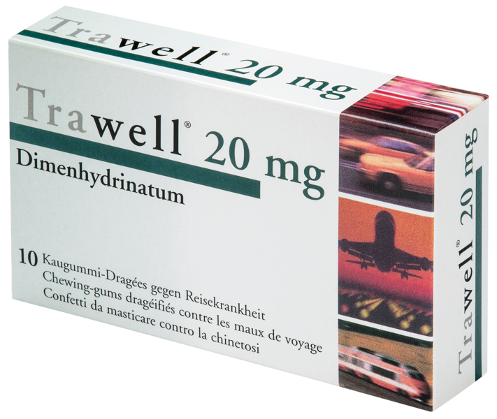 TRAWELL chewing gums dragées 20 mg, image principale