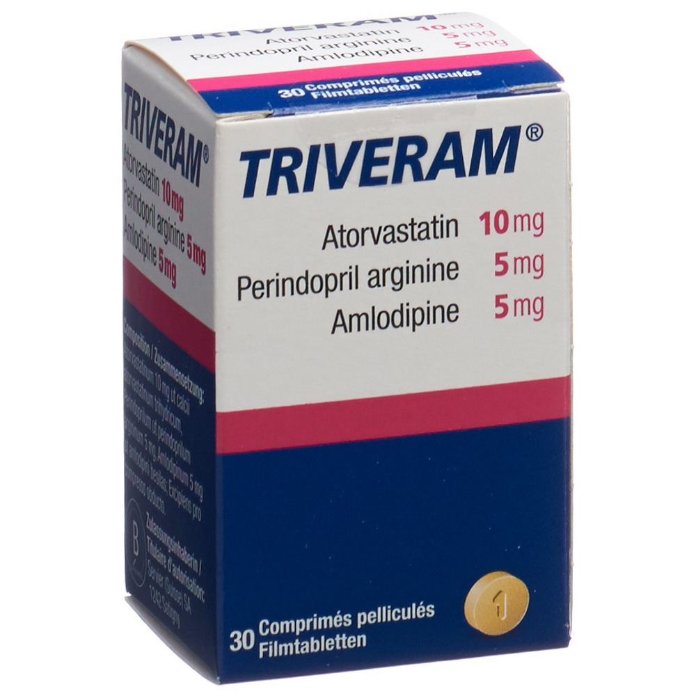 TRIVERAM cpr pell 10 mg/5 mg/5 mg bte 30 pce, image principale