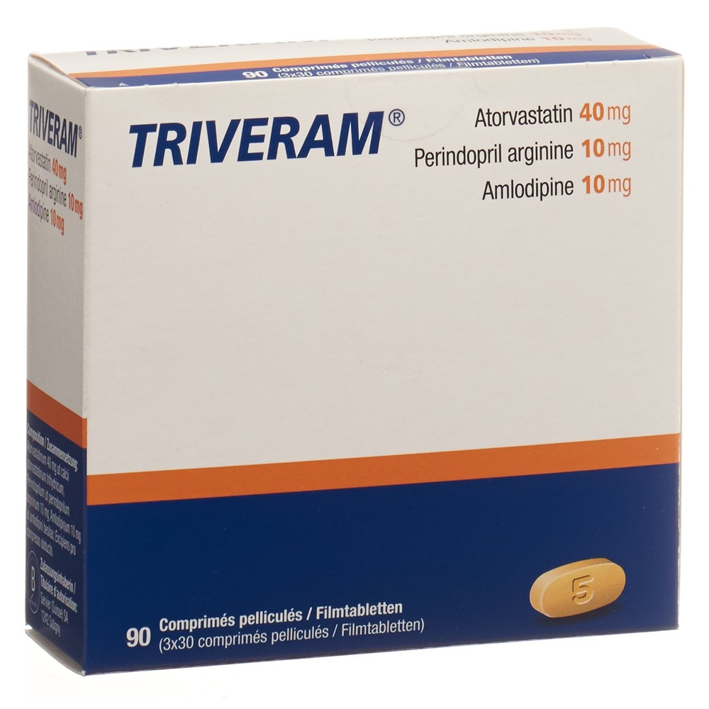 TRIVERAM cpr pell 40 mg/10 mg/10 mg bte 30 pce, image principale