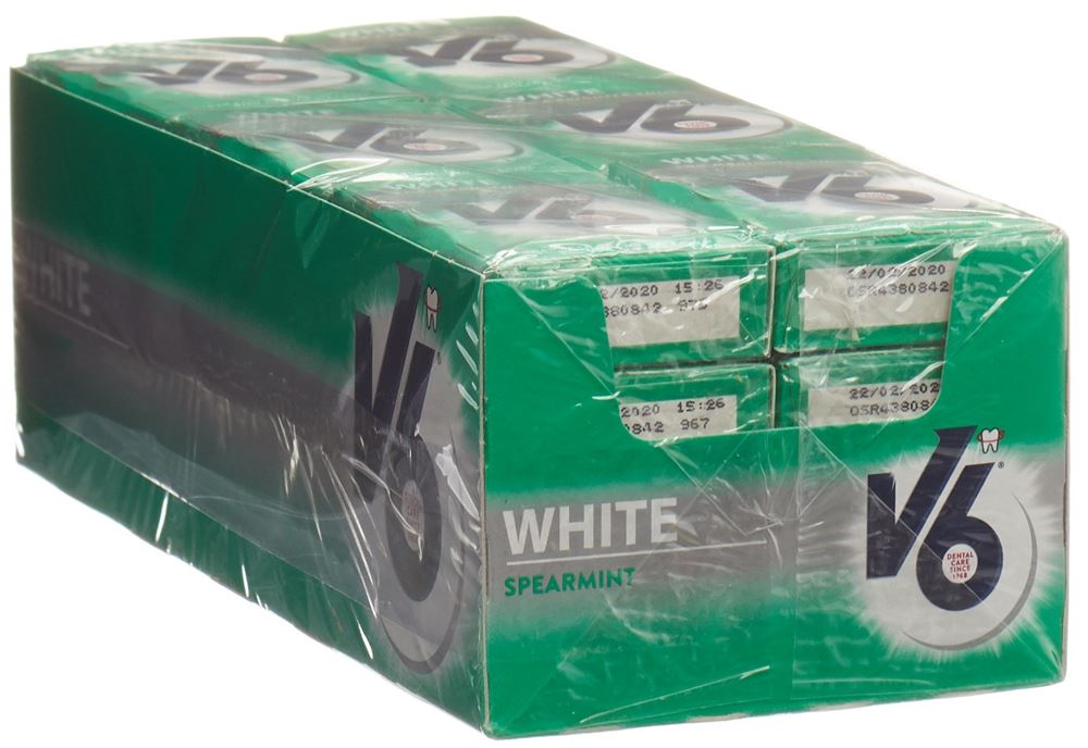 V6 White chewing gum, image principale