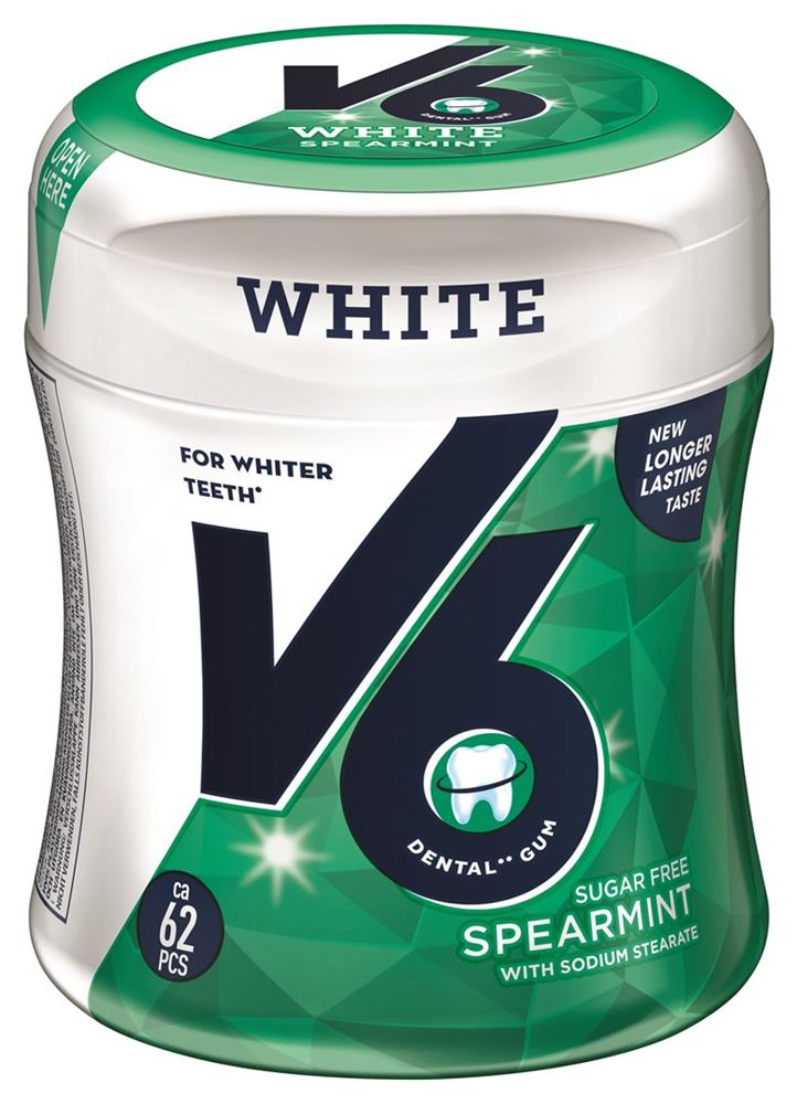 V6 White chewing gum, image principale