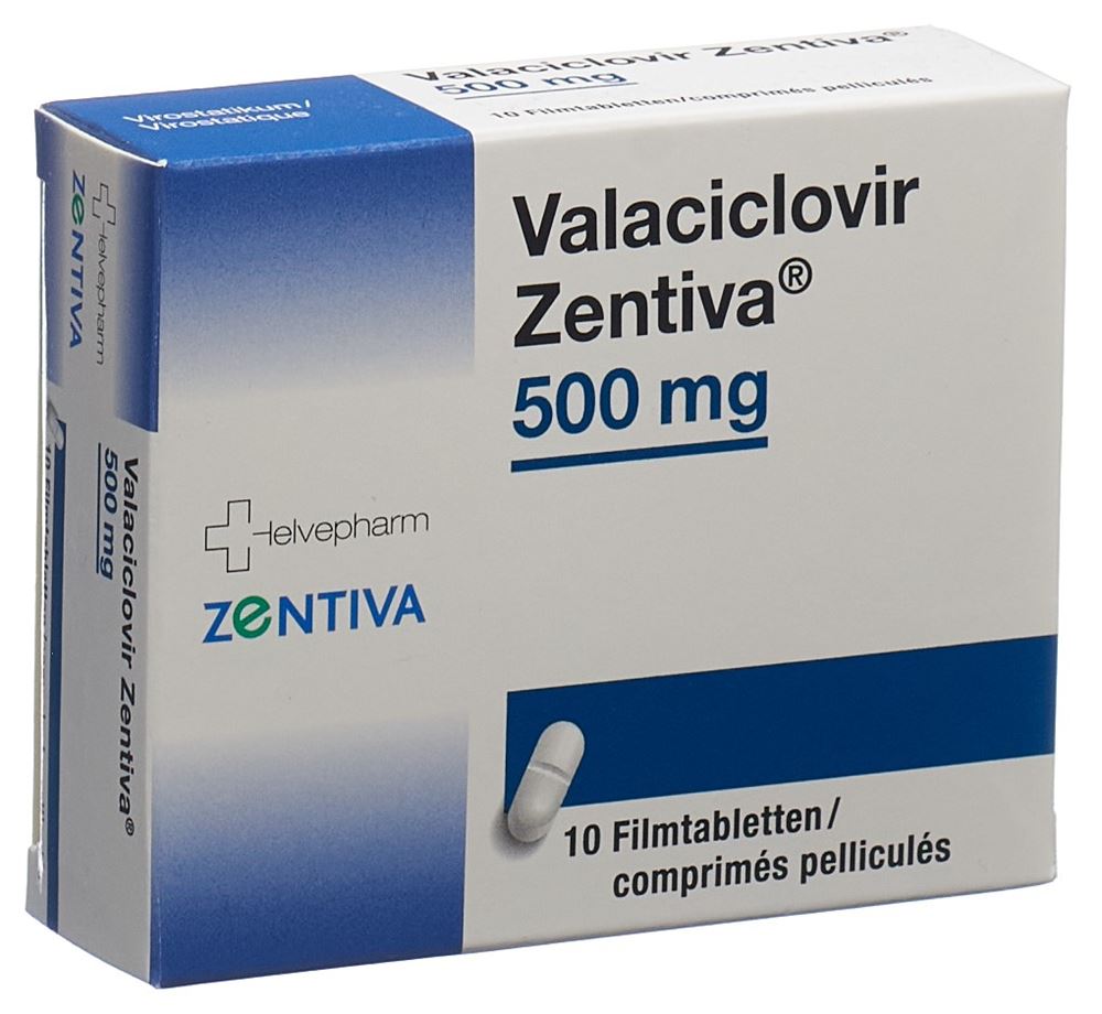 VALACICLOVIR Zentiva 500 mg, Hauptbild VALACICLOVIR Zentiva 500 mg, Hauptbild