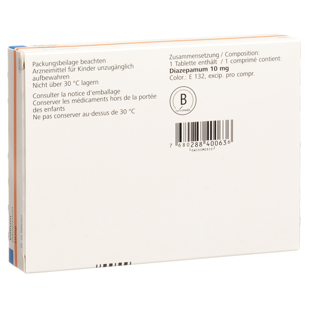 VALIUM cpr 10 mg blist 25 pce, image 2 sur 2