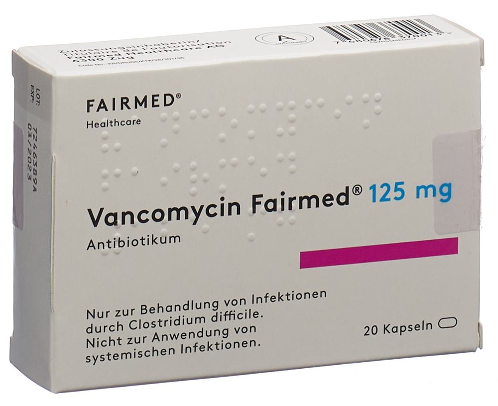VANCOMYCINE Fairmed 125 mg, Hauptbild