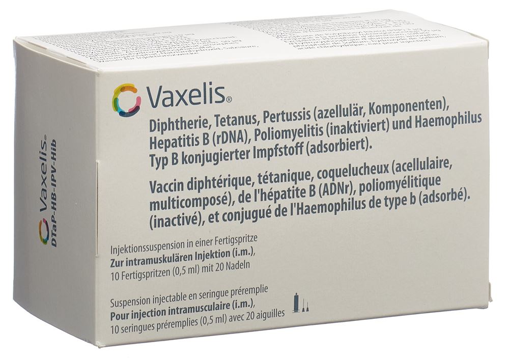 VAXELIS Inj Susp mit 2 separaten Nadeln Fertspr 0.5 ml, Hauptbild