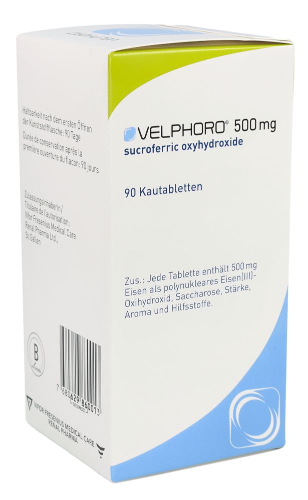 VELPHORO Kautabl 500 mg Fl 90 Stk, Hauptbild