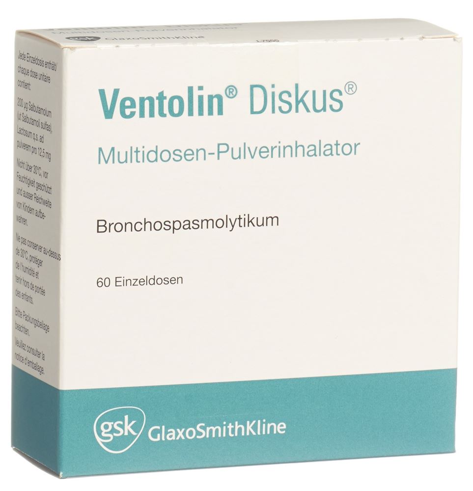 VENTOLIN Diskus multidos 200 mcg, image principale