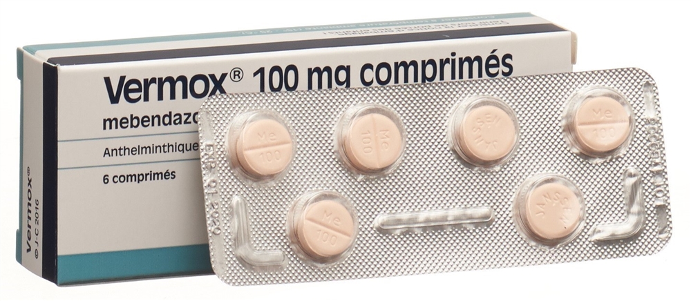 VERMOX cpr 100 mg blist 6 pce, image 3 sur 4