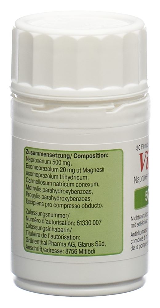 VIMOVO cpr pell 500mg/20mg bte 30 pce, image 2 sur 3